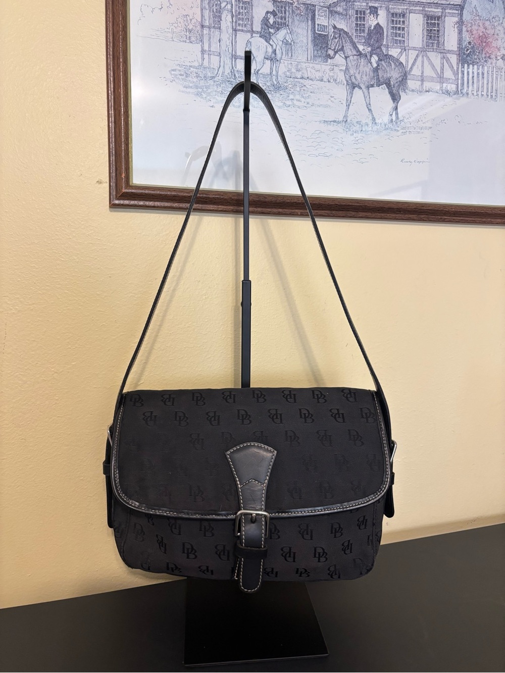 Dooney & Bourke Black Monogram Shoulder Bag